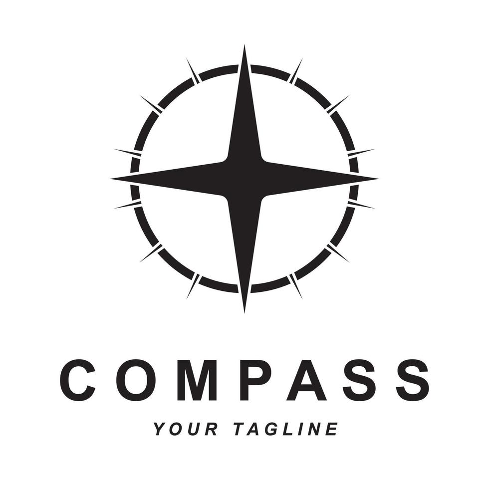 compass logo vector with slogan template