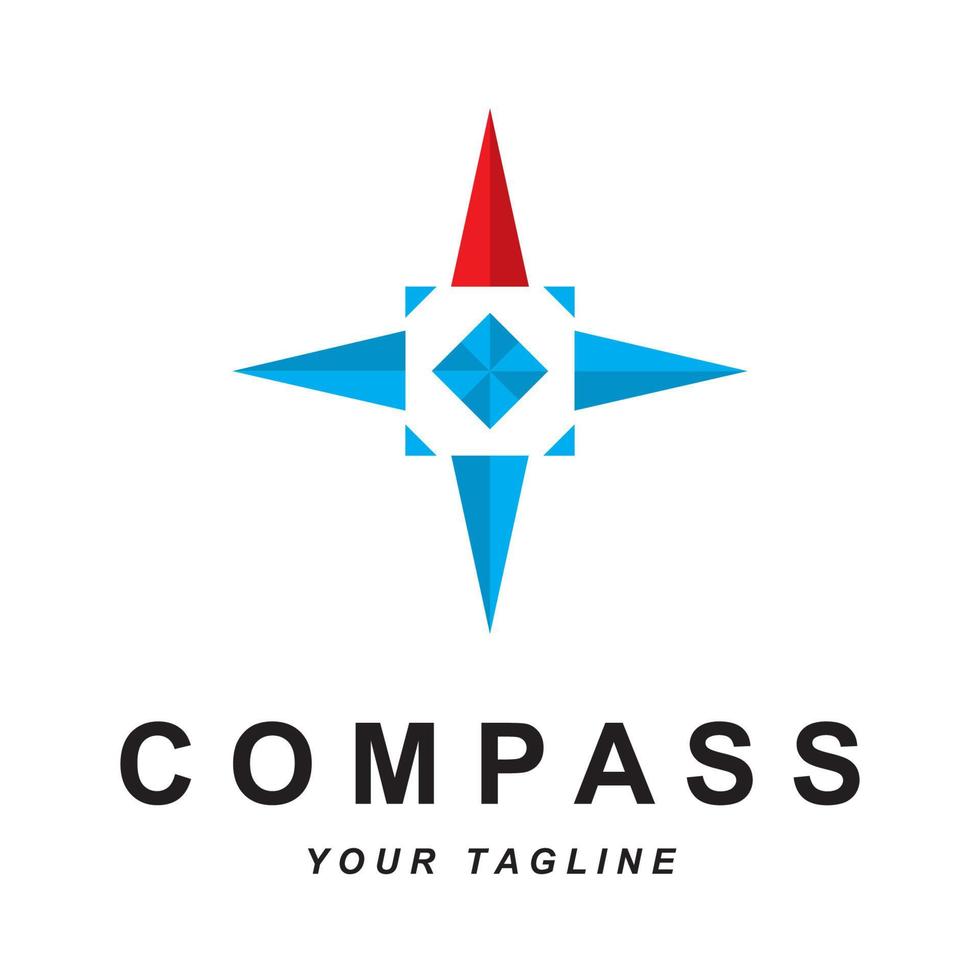 compass logo vector with slogan template