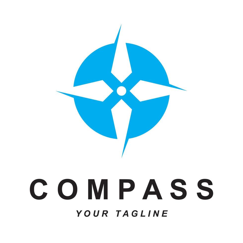 compass logo vector with slogan template