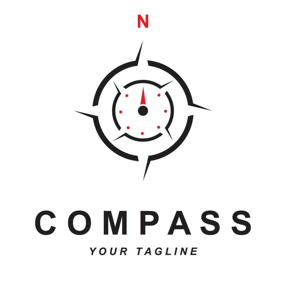 compass logo vector with slogan template