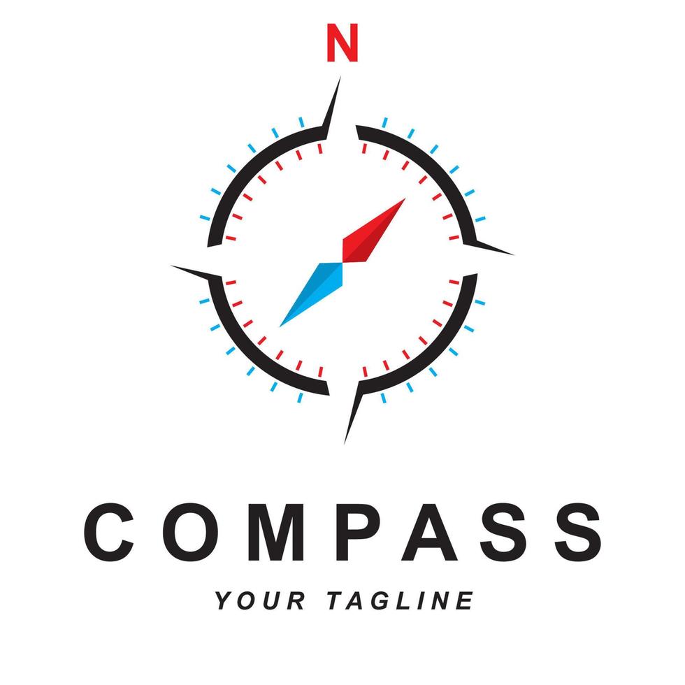 compass logo vector with slogan template