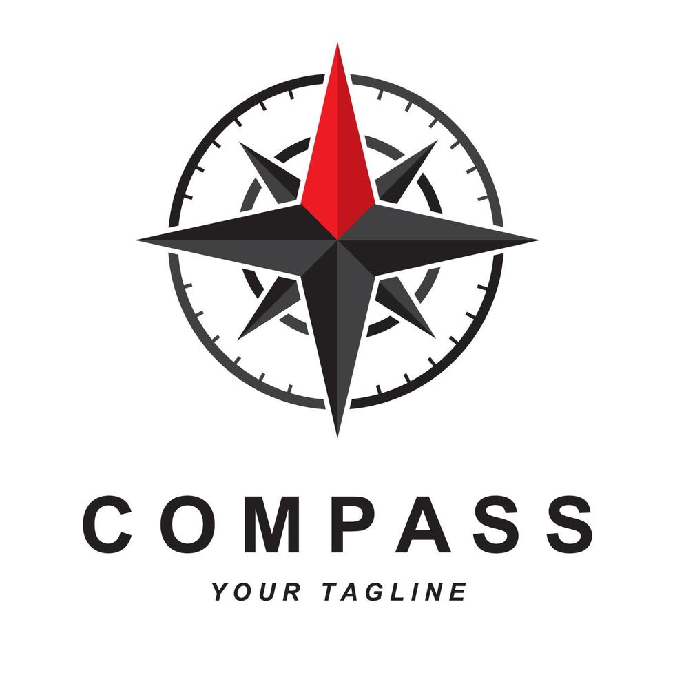 compass logo vector with slogan template