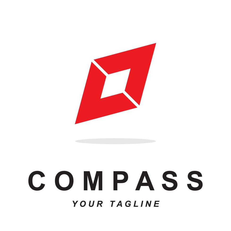 compass logo vector with slogan template