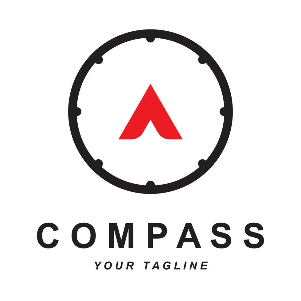 compass logo vector with slogan template