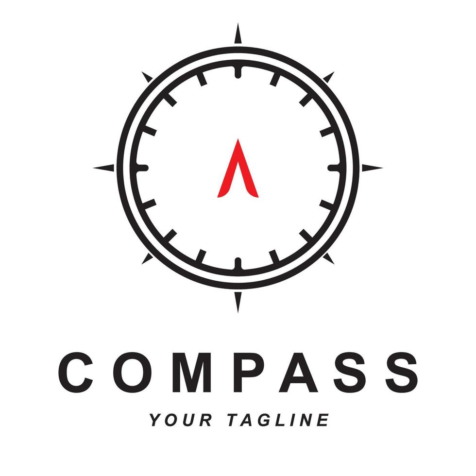 compass logo vector with slogan template