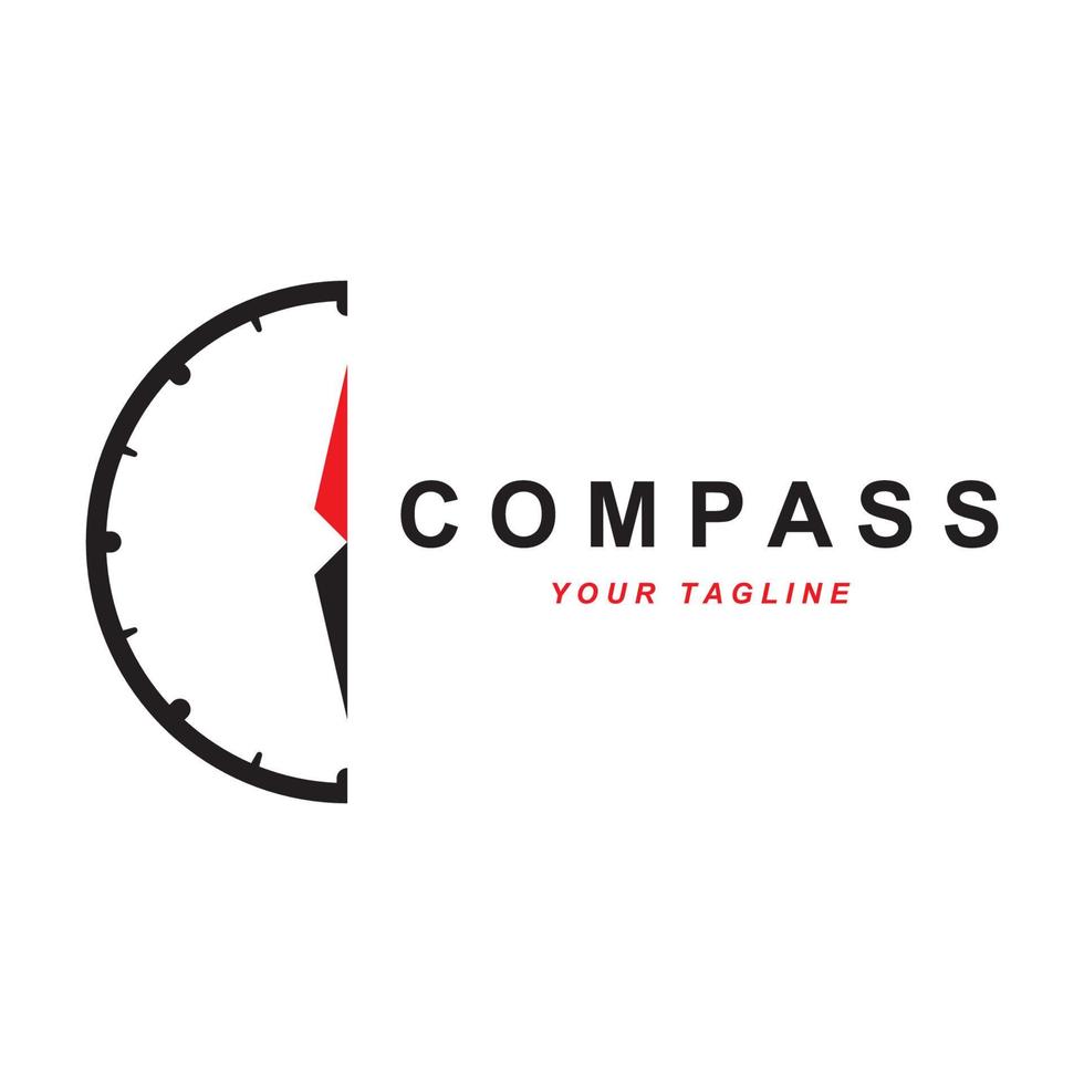 compass logo vector with slogan template