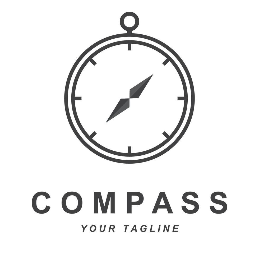 compass logo vector with slogan template