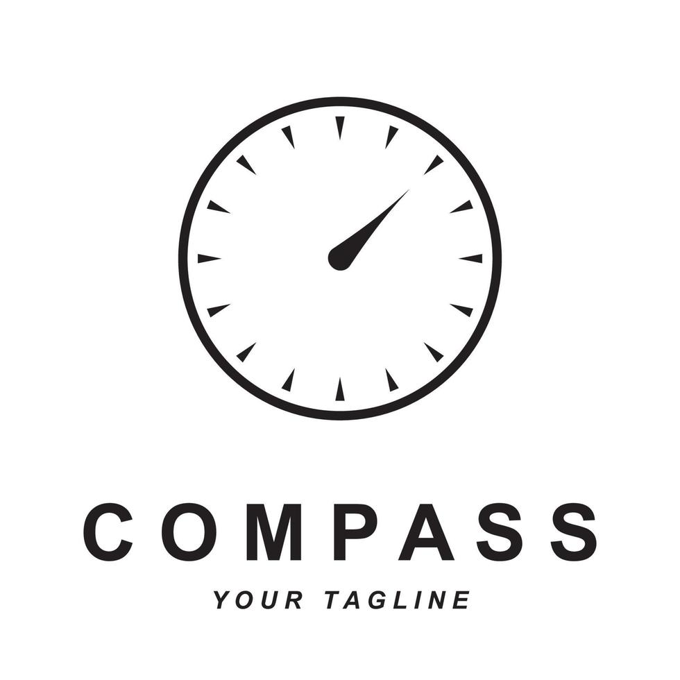 compass logo vector with slogan template