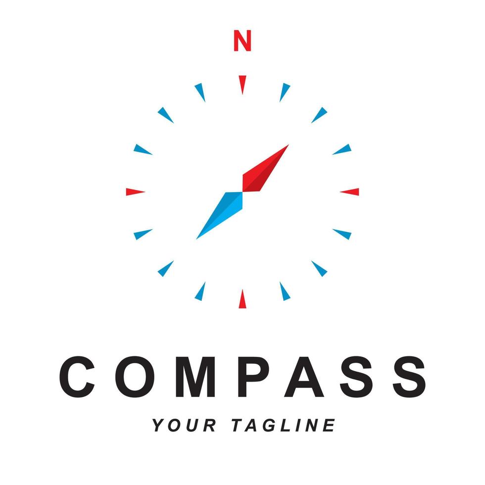 compass logo vector with slogan template