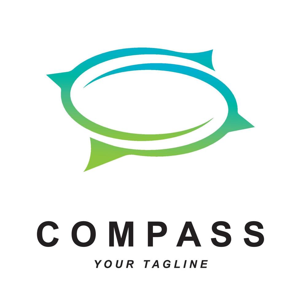 compass logo vector with slogan template