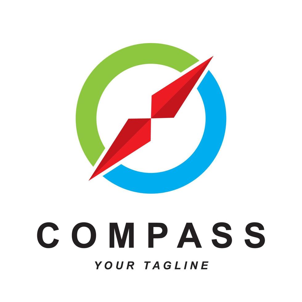 compass logo vector with slogan template