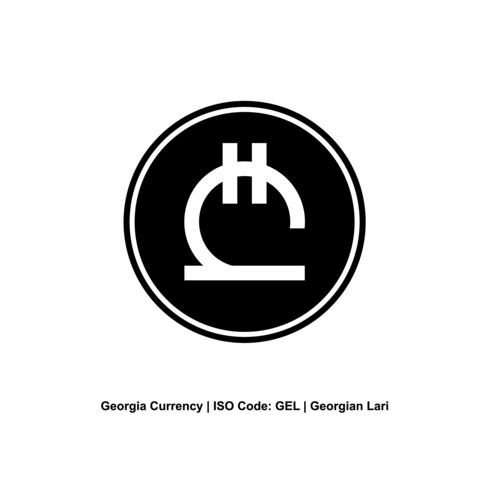 símbolo de moneda de georgia, icono de lari georgiano, signo de gel. ilustración vectorial vector