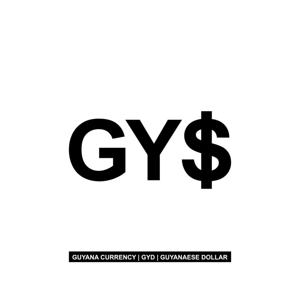 Guyana Currency, Guyanaese Dollar Icon, GYD Sign. Vector Illustration