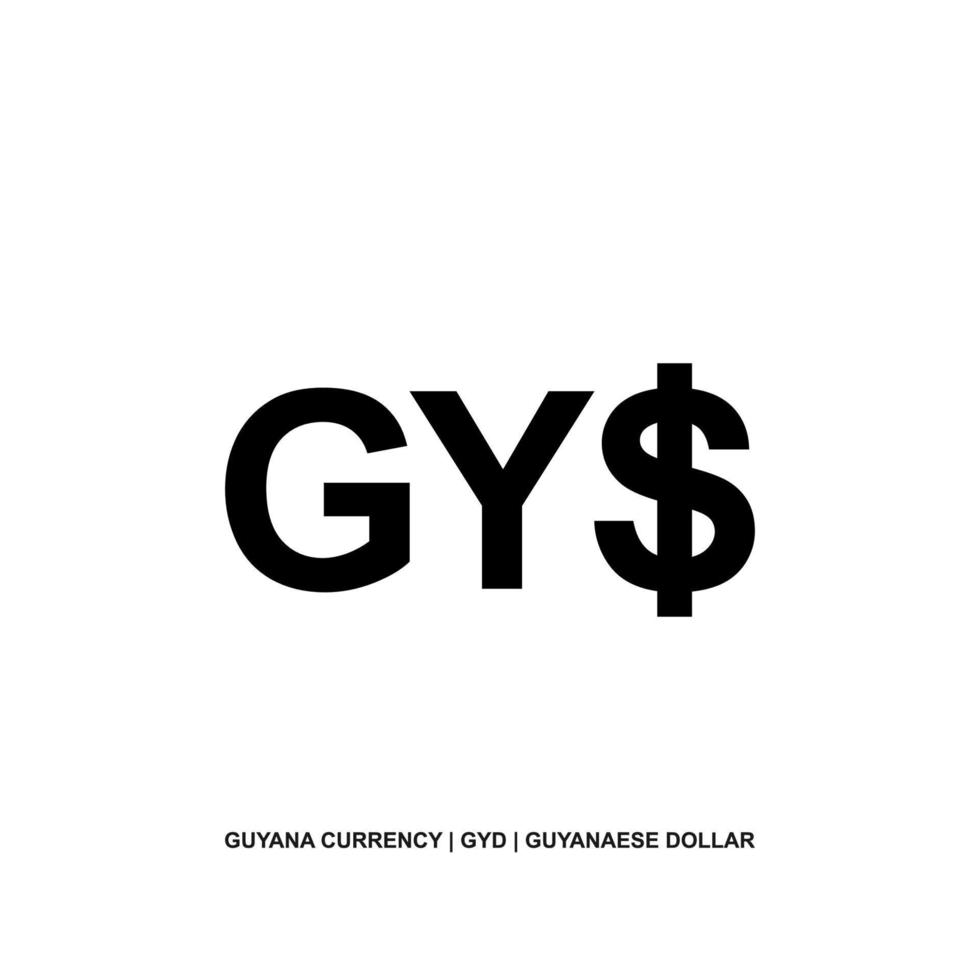 Guyana Currency, Guyanaese Dollar Icon, GYD Sign. Vector Illustration