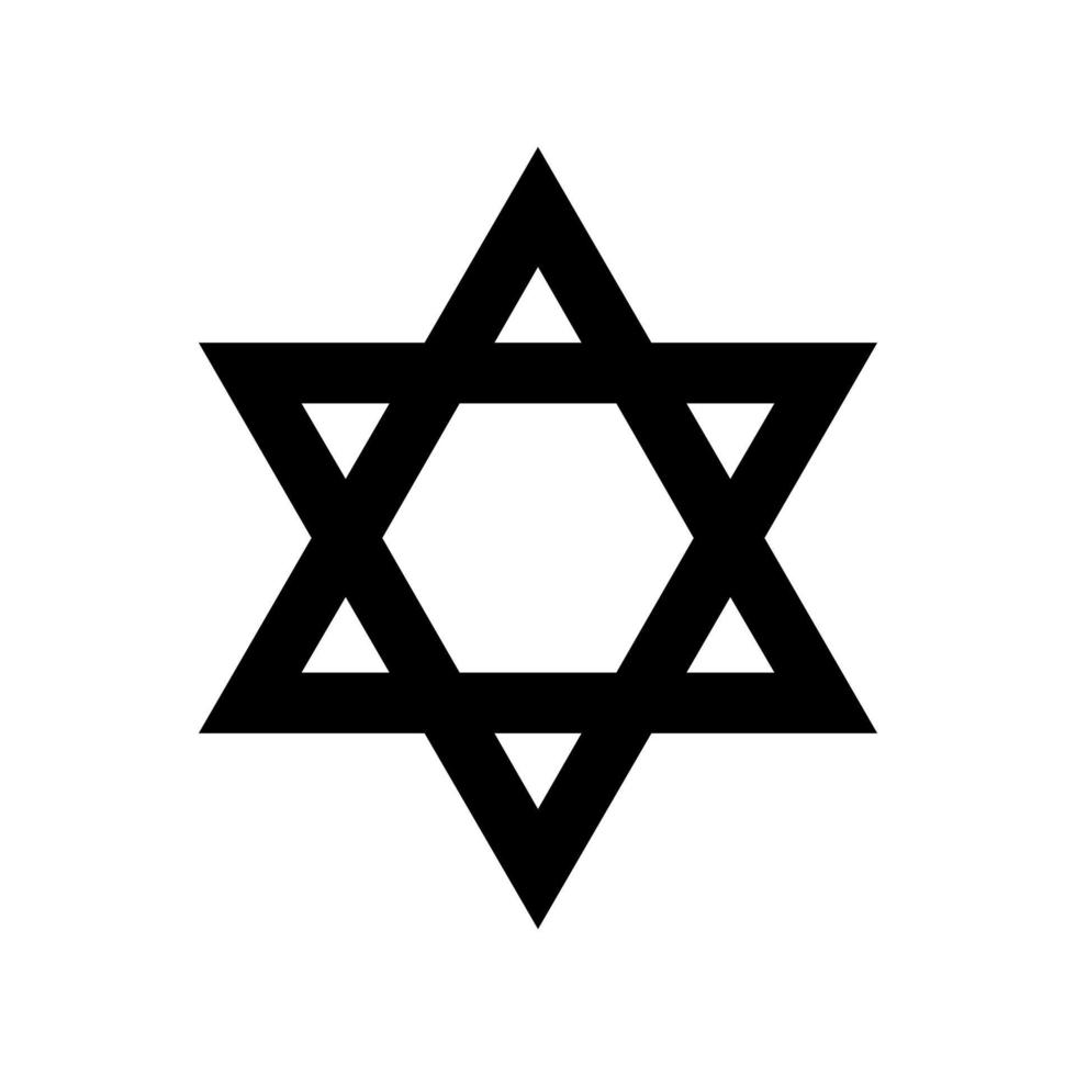 The Star of David is a generally recognized symbol of both Jewish identity and Judaism. Vector Illustration