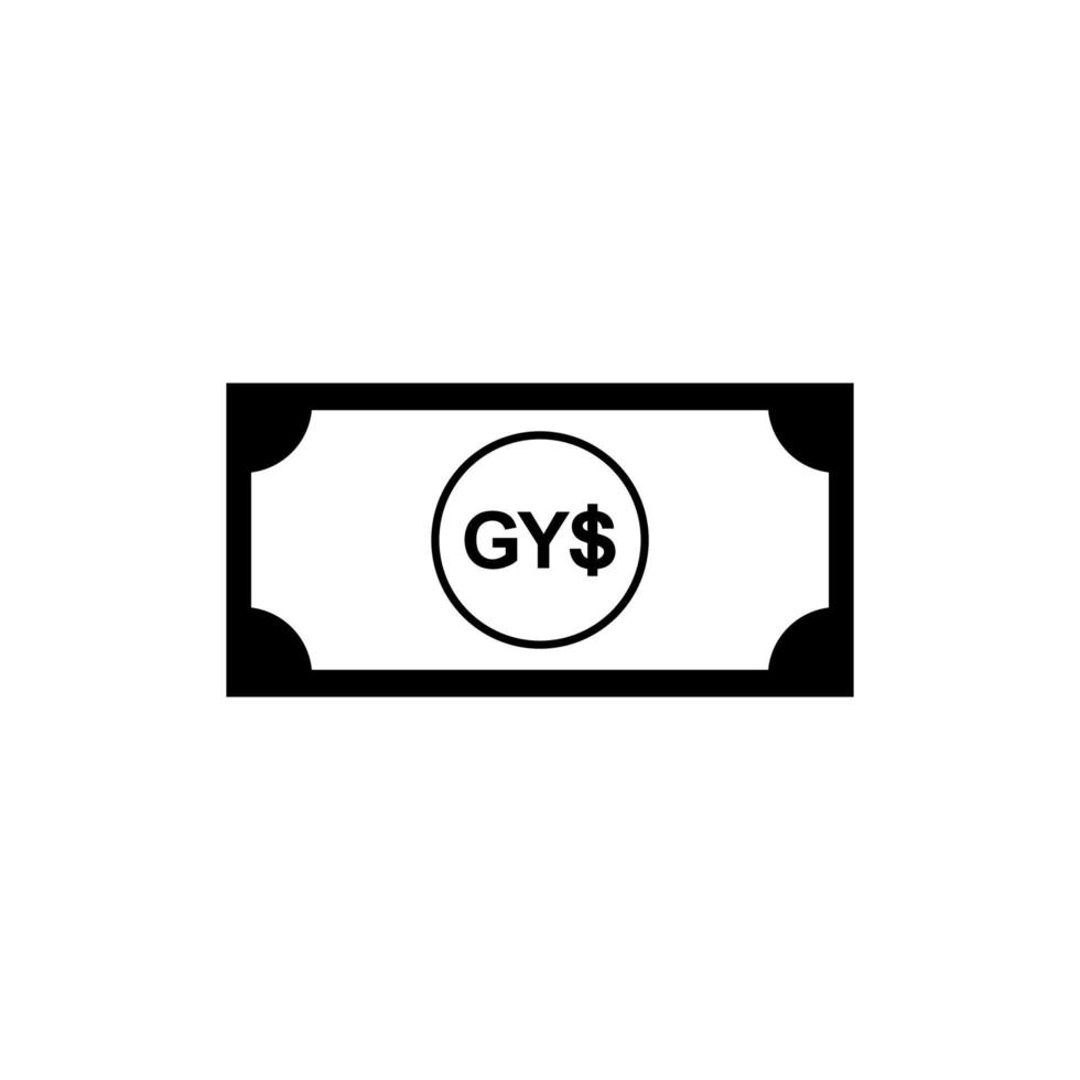 Guyana Currency, Guyanaese Dollar Icon, GYD Sign. Vector Illustration