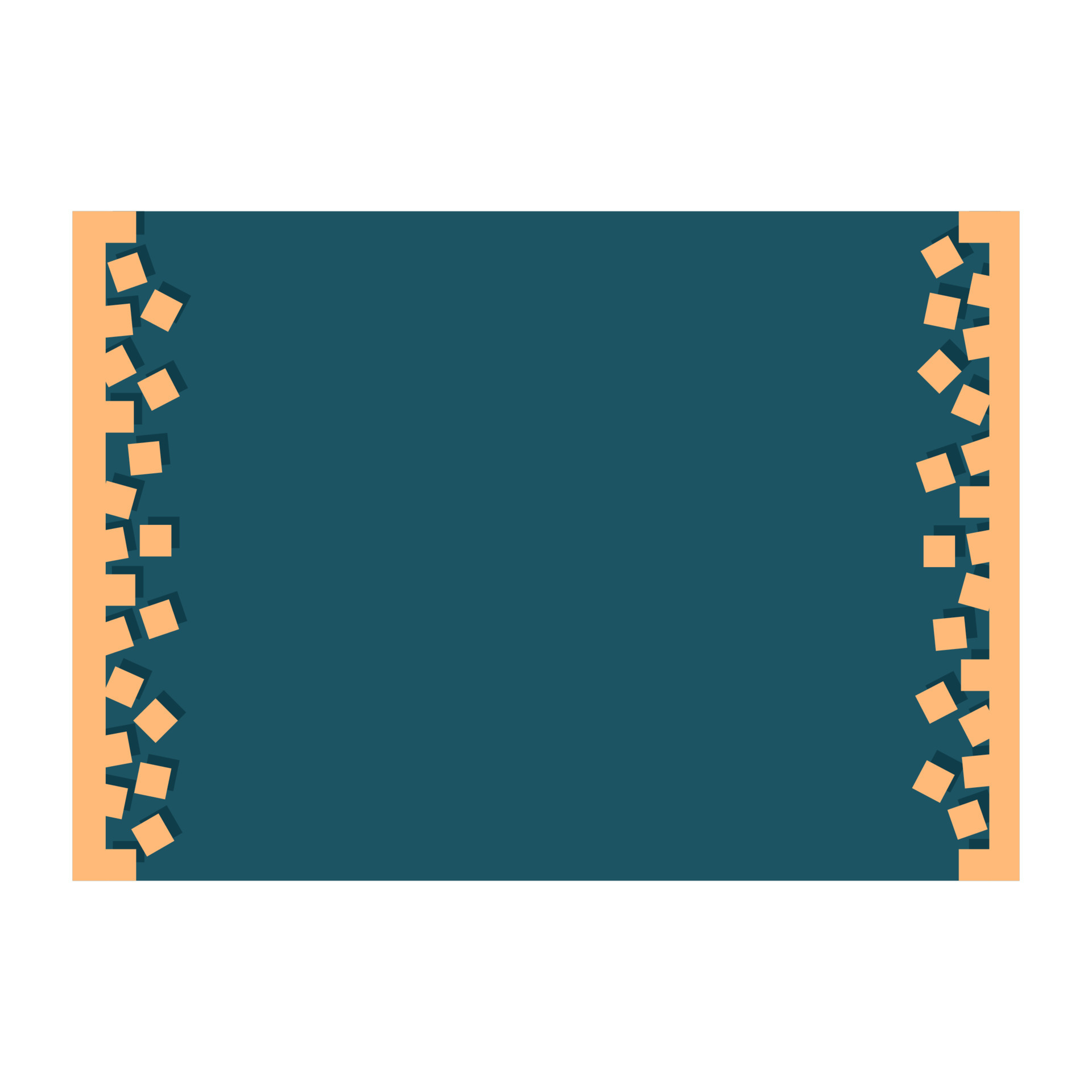 Blue rectangle with pixel fade effect brochure element design. Vector