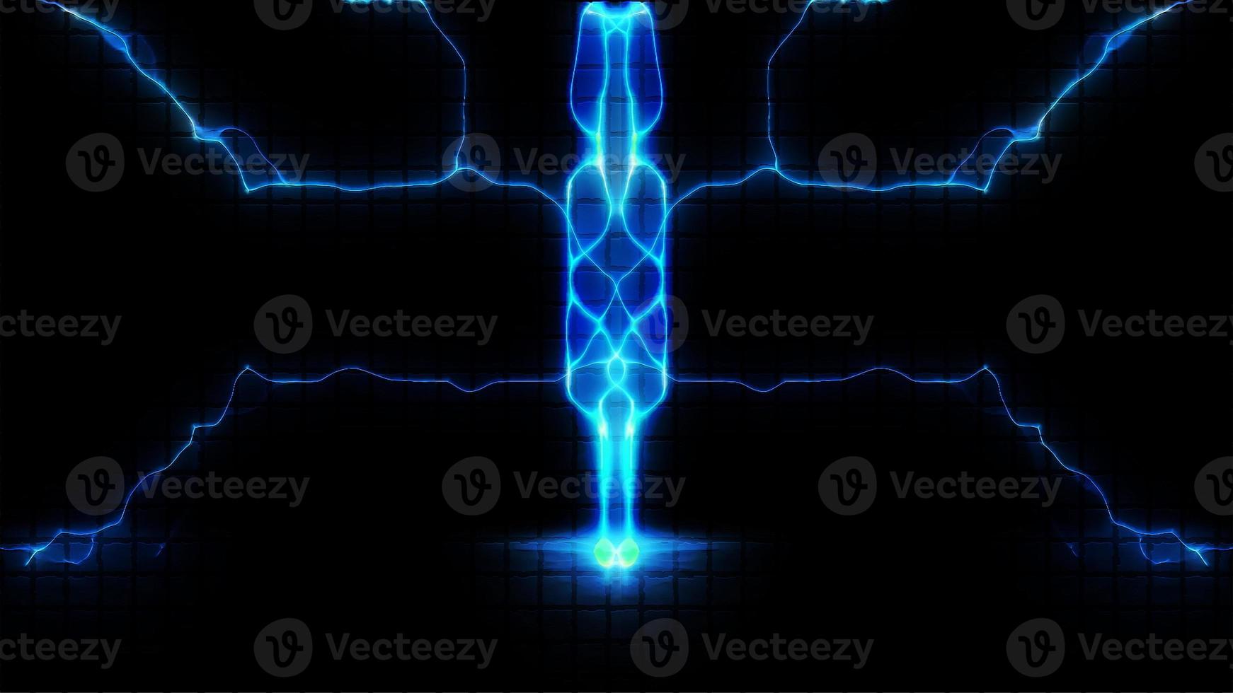 Digital Rendering Lighting Strike Electric Background photo