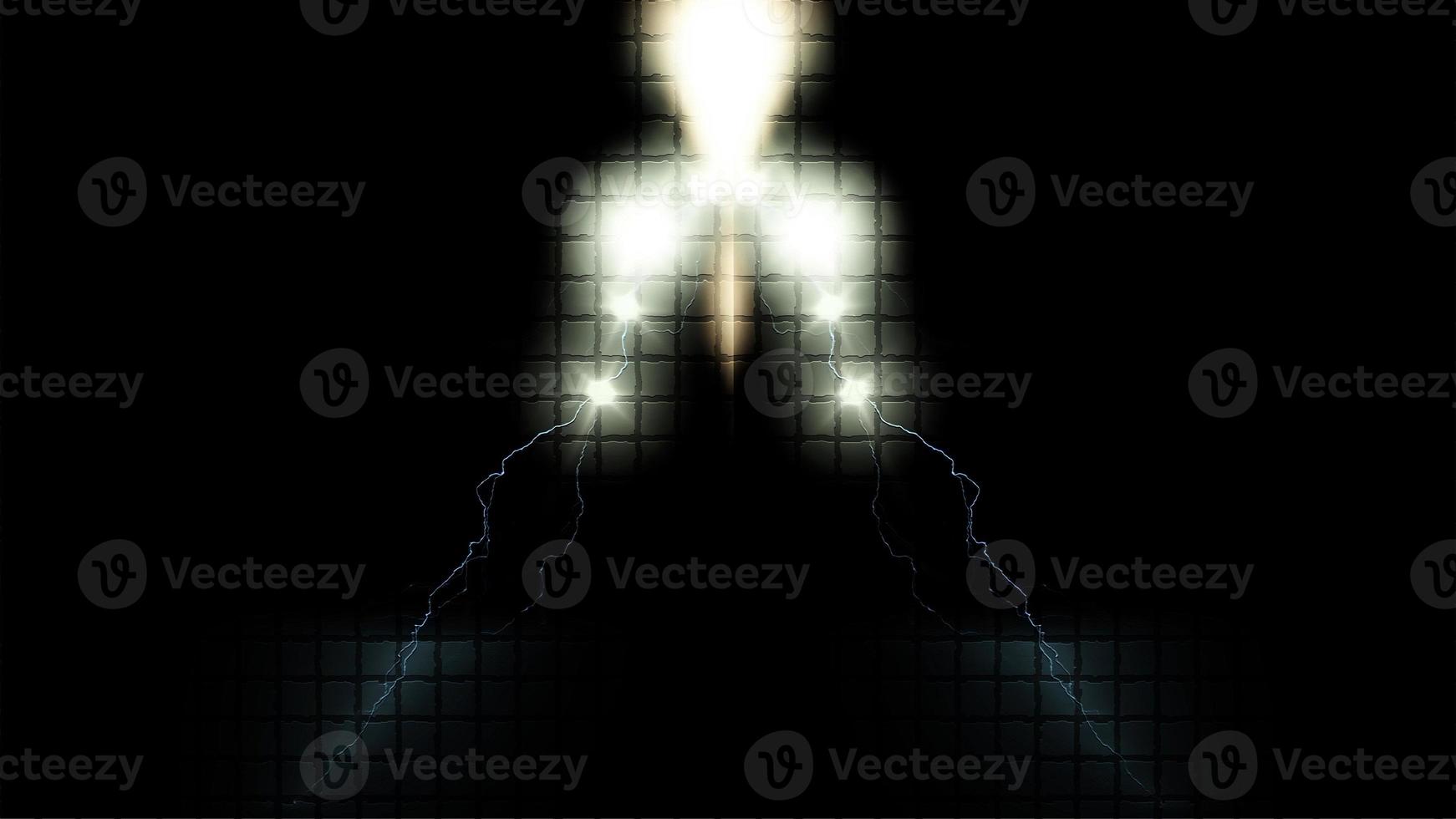 Digital Rendering Lighting Strike Electric Background photo