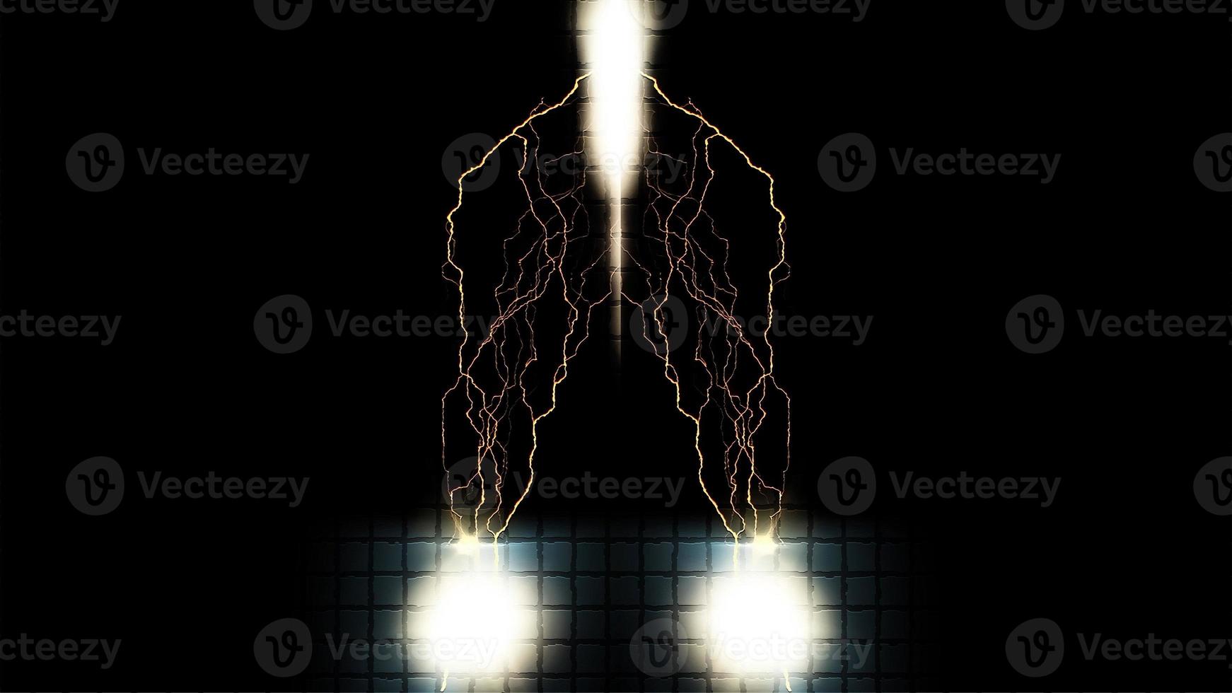 Digital Rendering Lighting Strike Electric Background photo