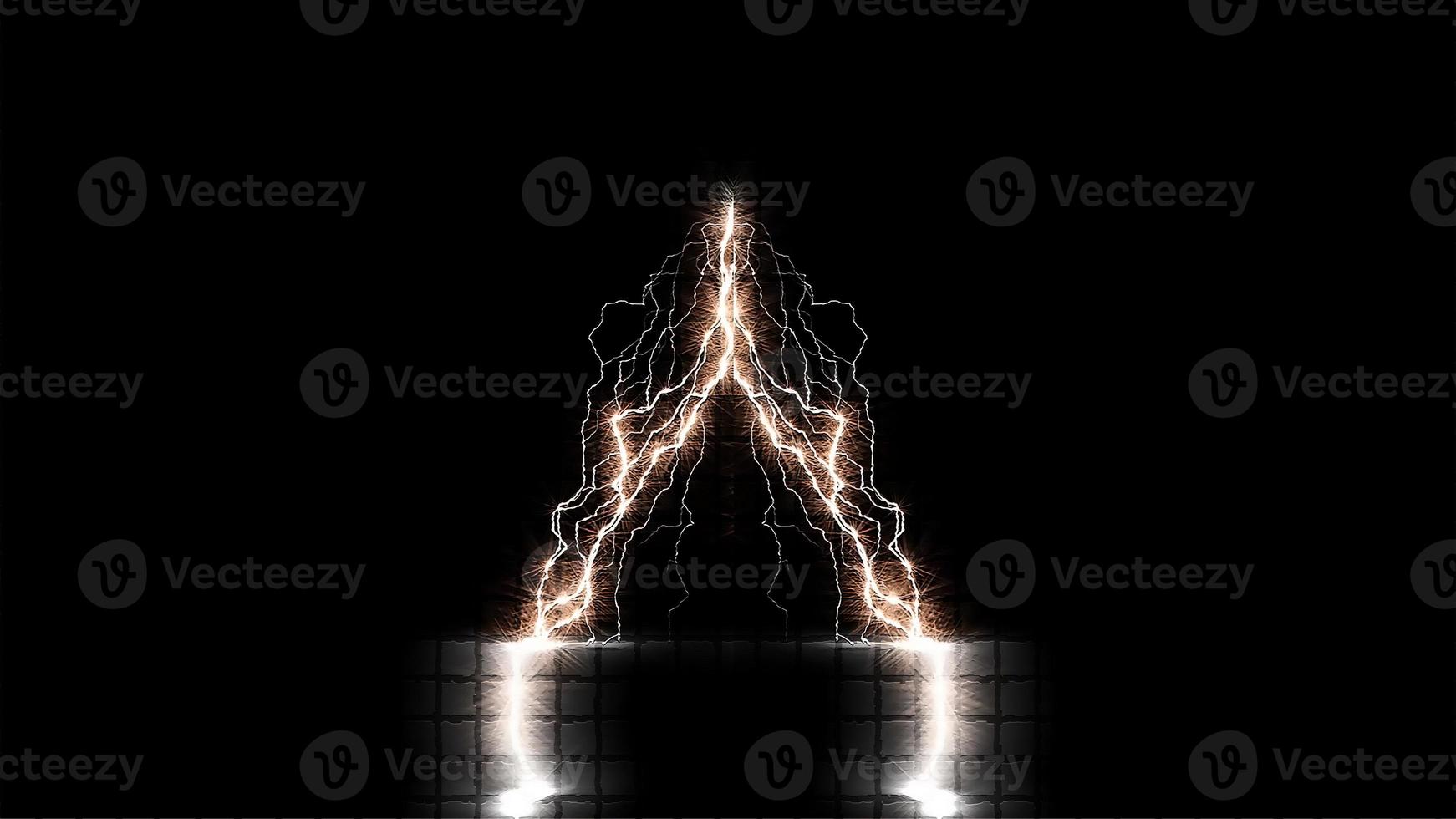 Digital Rendering Lighting Strike Electric Background photo