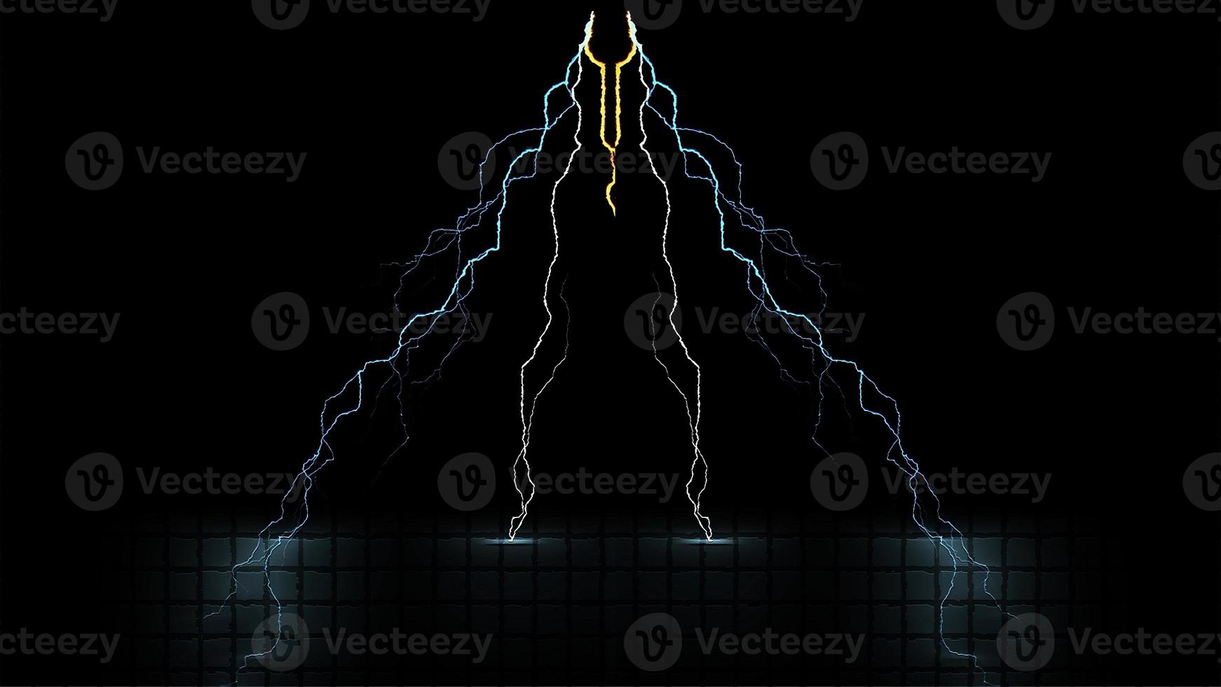 Digital Rendering Lighting Strike Electric Background photo