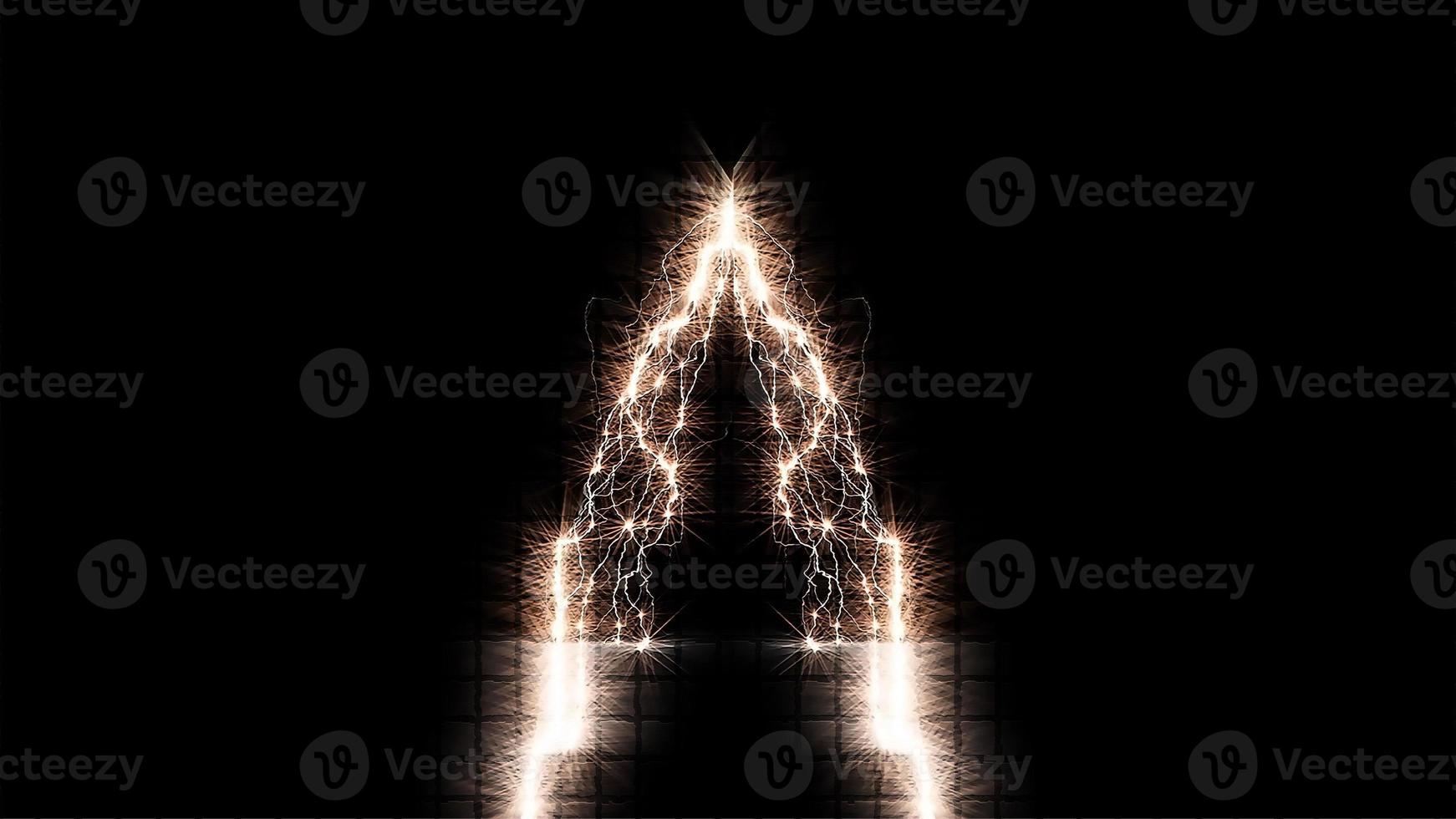 Digital Rendering Lighting Strike Electric Background photo