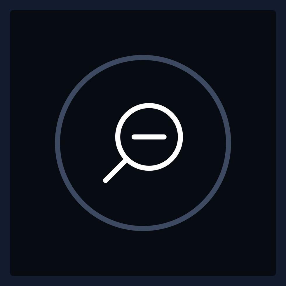 Normal zoom out button state UI element template. Editable isolated