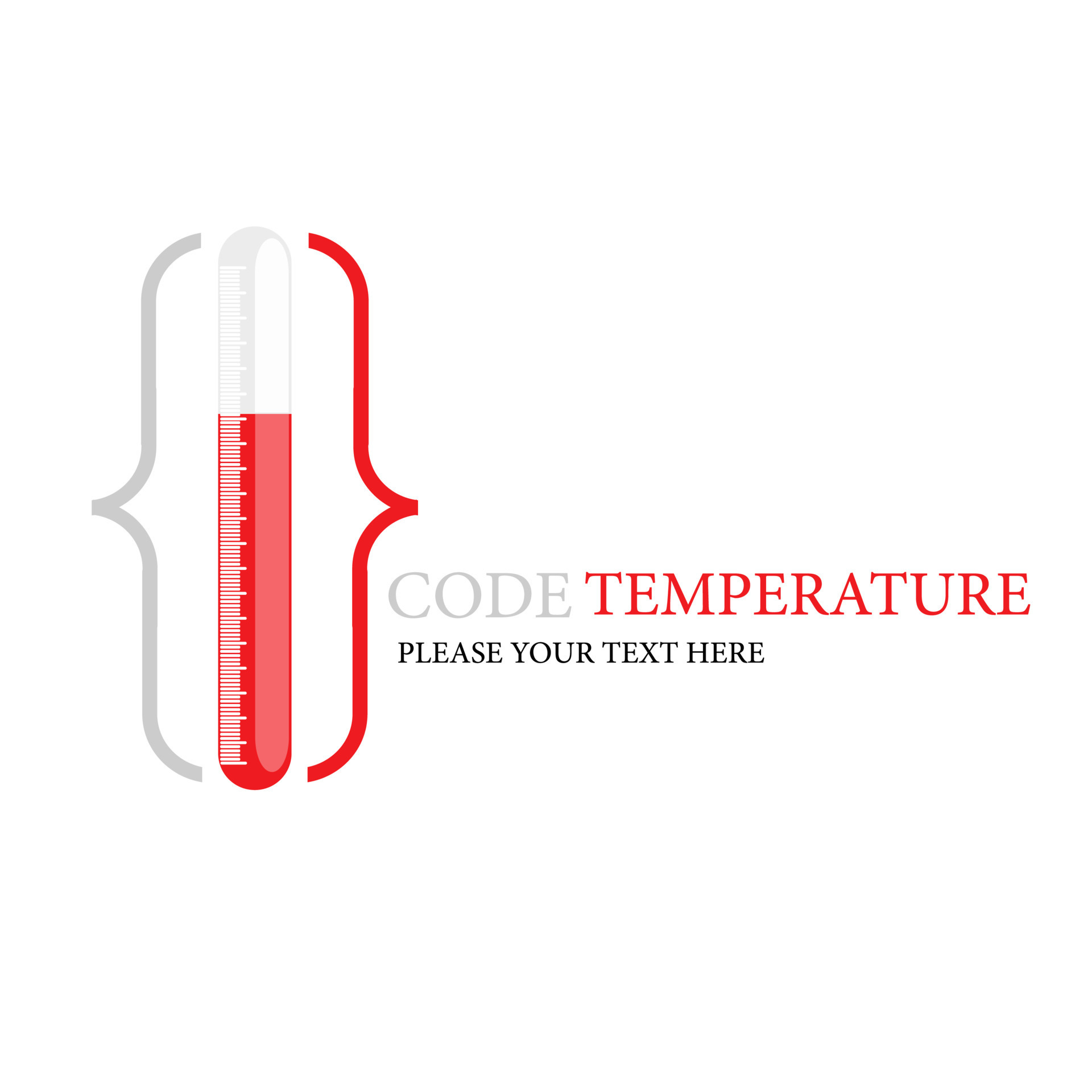 Code thermometer logo design template illustration. there are symbol