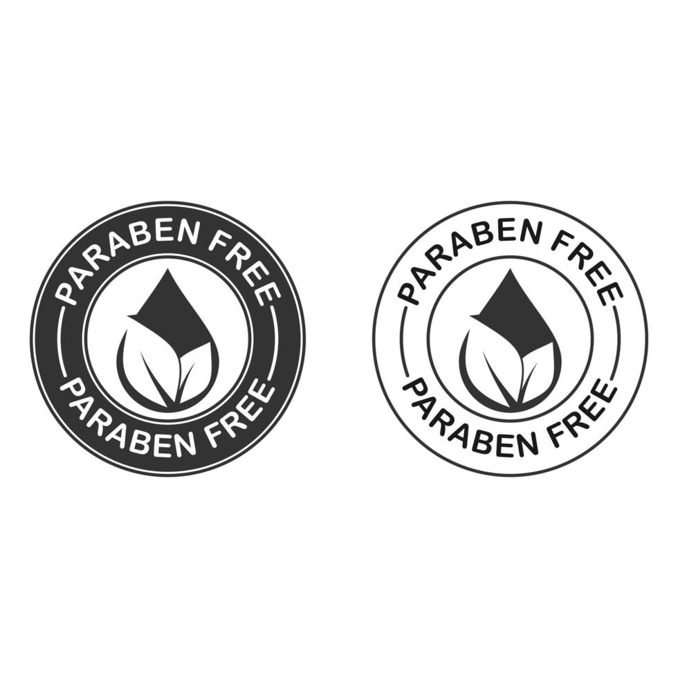 Paraben free logo design template illustration vector