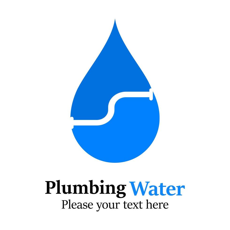 plumbing water logo design template illsutration. there are plumbing water. this is good for business, house, factory, industrial etc vector