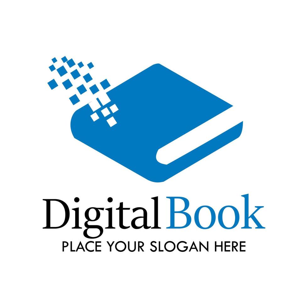 Digital book logo template illustration vector