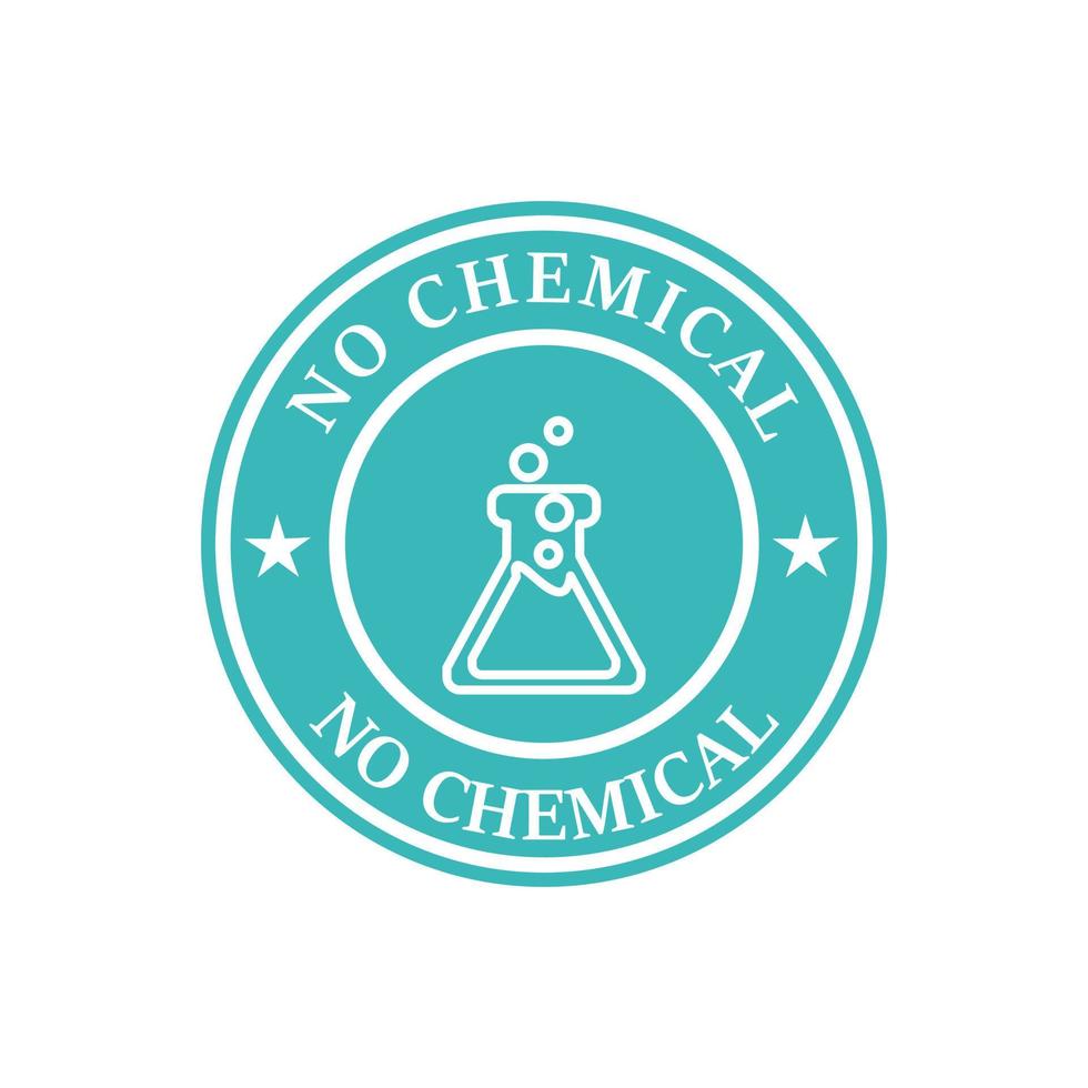 No chemical logo design template illsutration. this is good for medical and suitable for product label vector