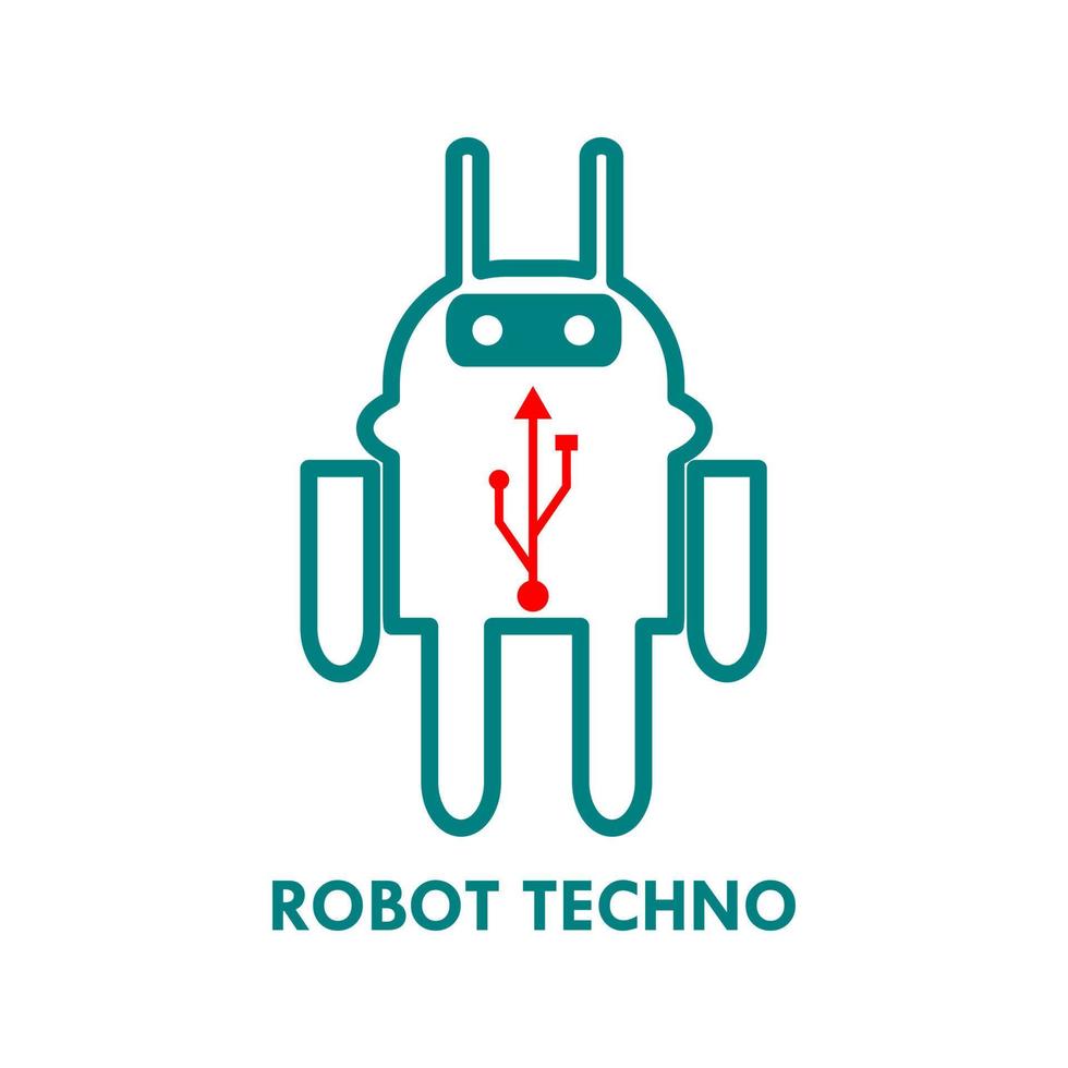 Robot techno logo design template illustration. this is good for technology vector