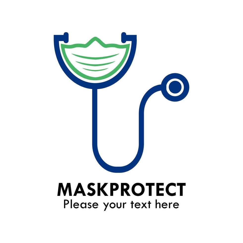 Mask protect logo design template illustration. this is suitable for medical vector