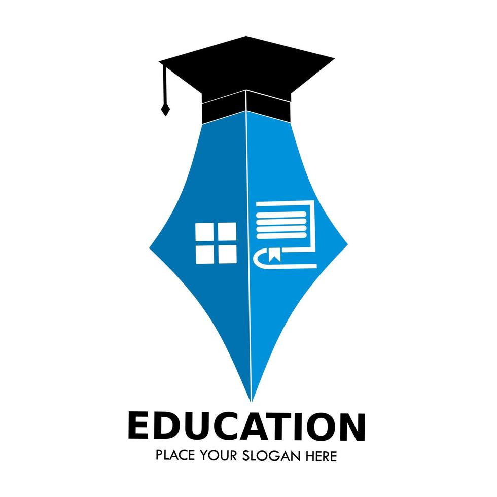 Education logo template illustration. suitable for graduate, education, teach, studying, etc. vector