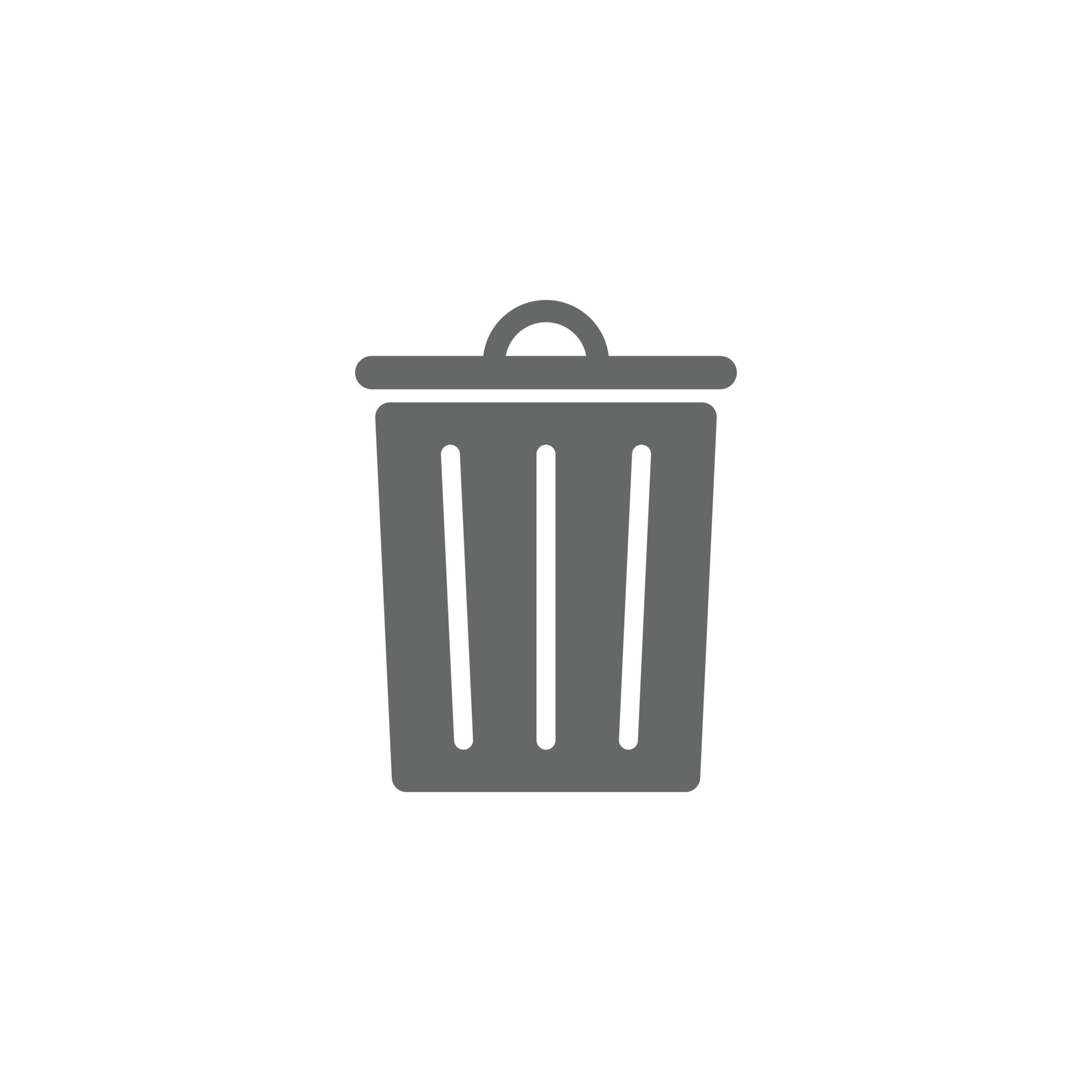 eps10 grey vector garbage or trash can solid icon or logo isolated on white  background. delete or rubbish basket symbol in a simple flat trendy modern  style for your website design, and