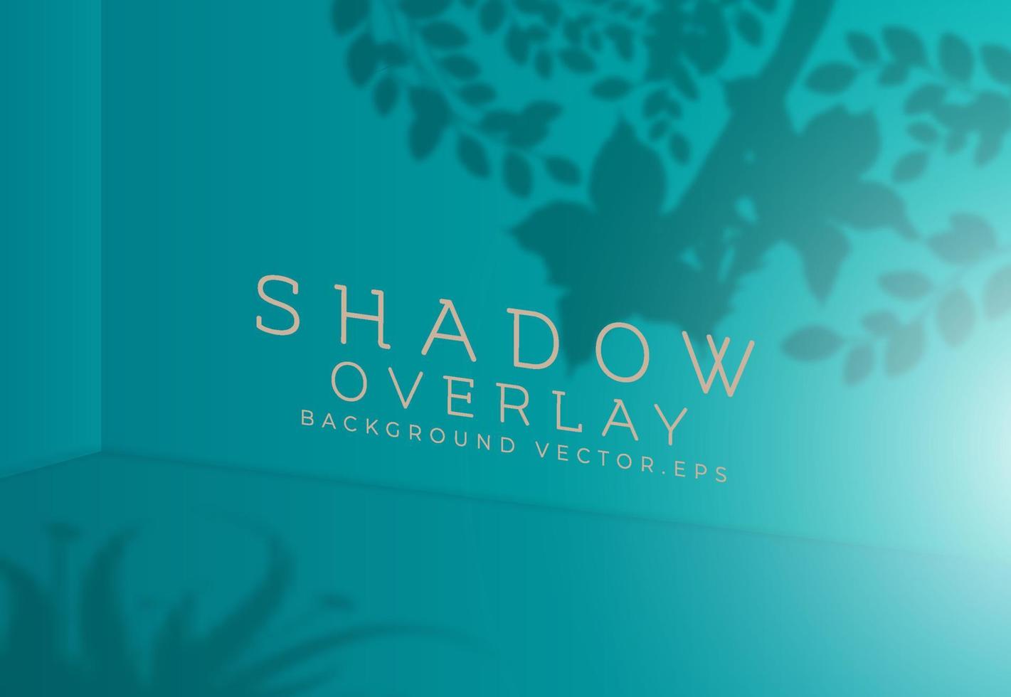 superposición de sombra de fondo con siluetas de hojas y flores vector