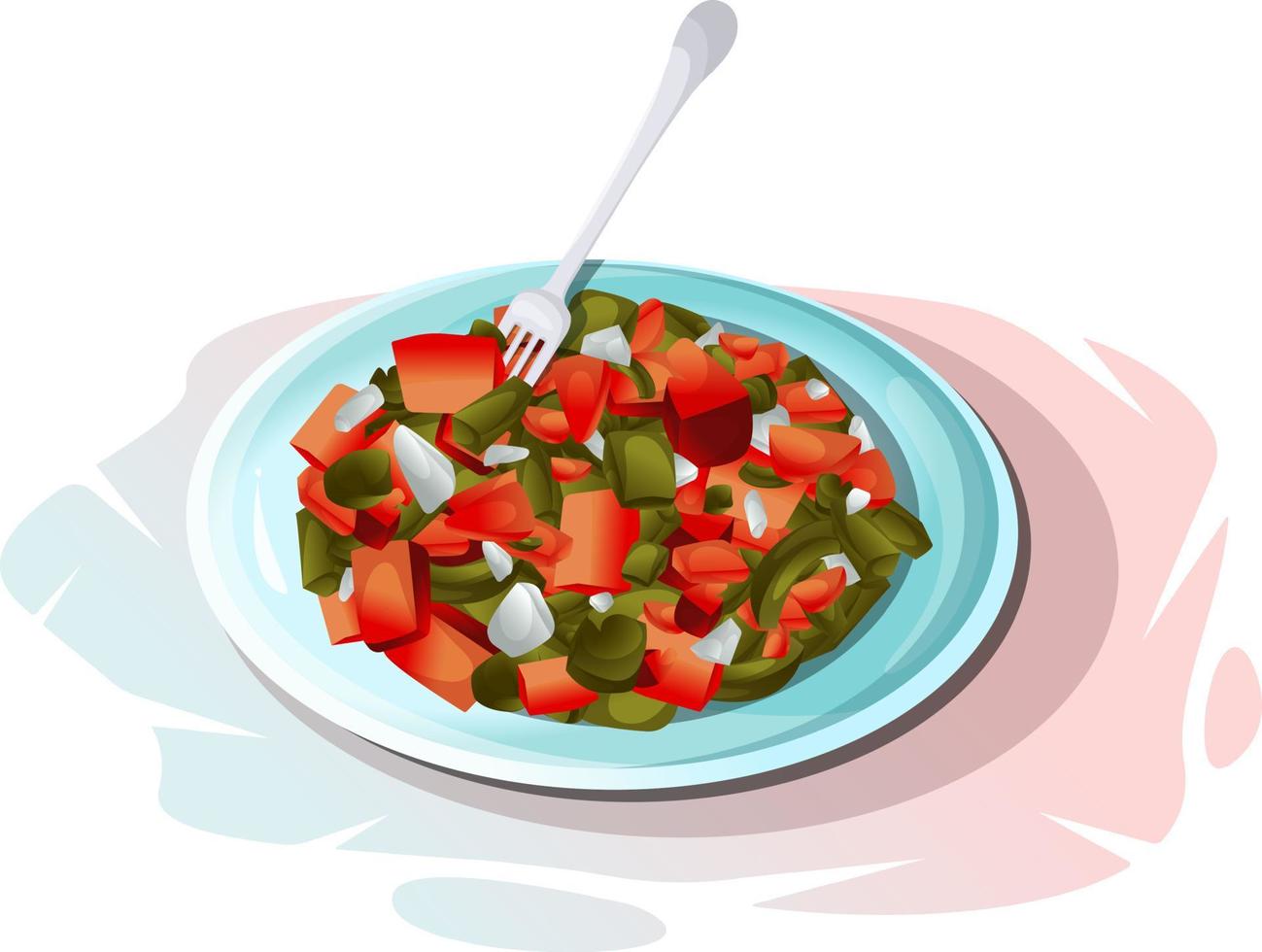 Latin American dish - salad vector