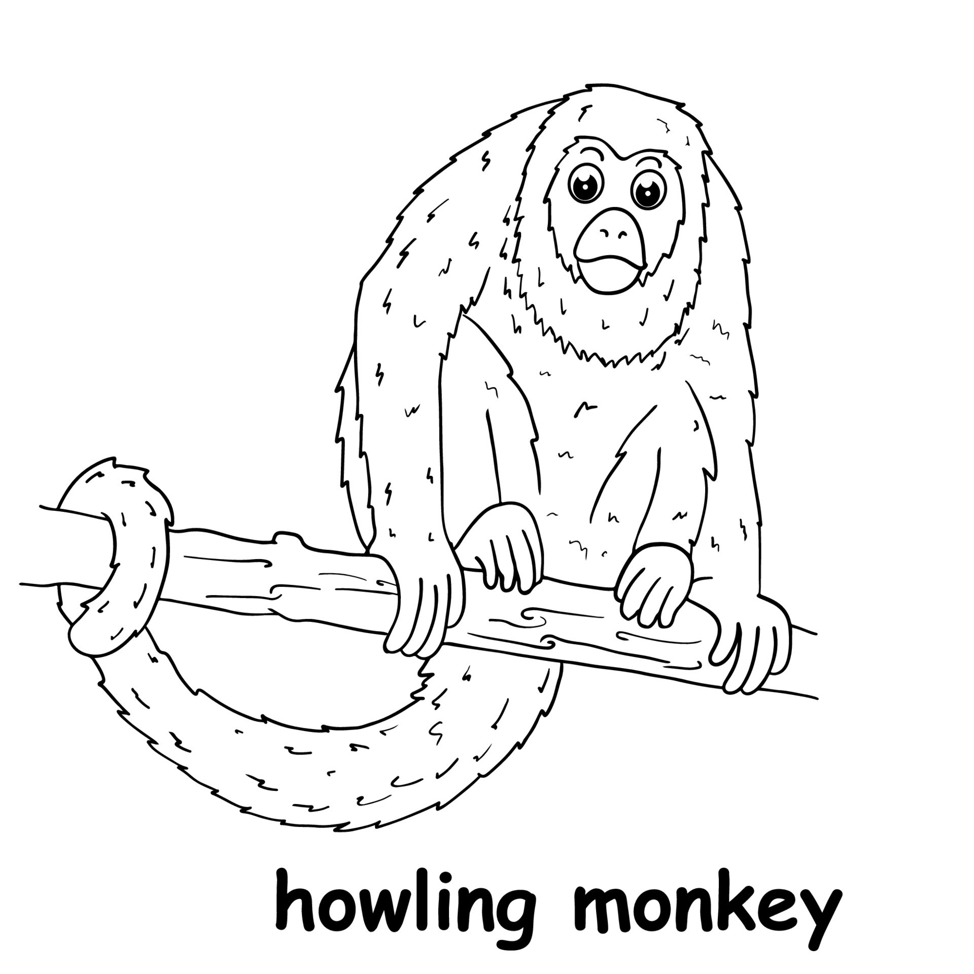 Howler Monkey Coloring Page Coloring Pages vrogue.co