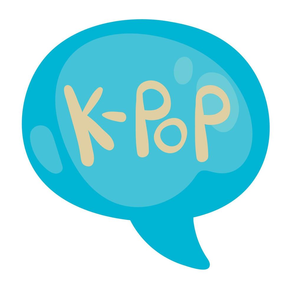 bocadillo de diálogo kpop vector