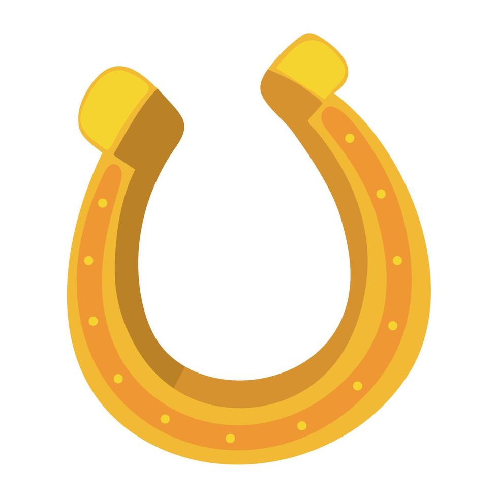 golden horseshoe icon vector