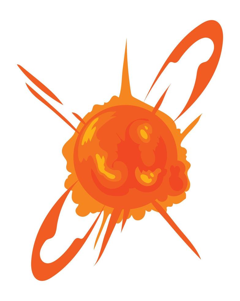 diseño de icono de explosión naranja vector