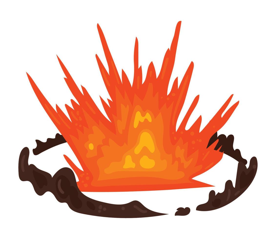 explosion fire icon vector