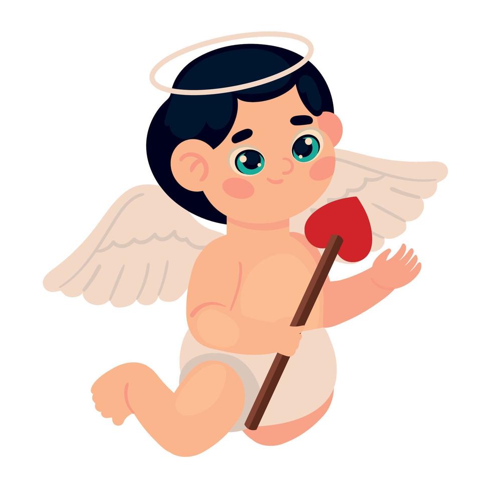 cupido con flecha vector