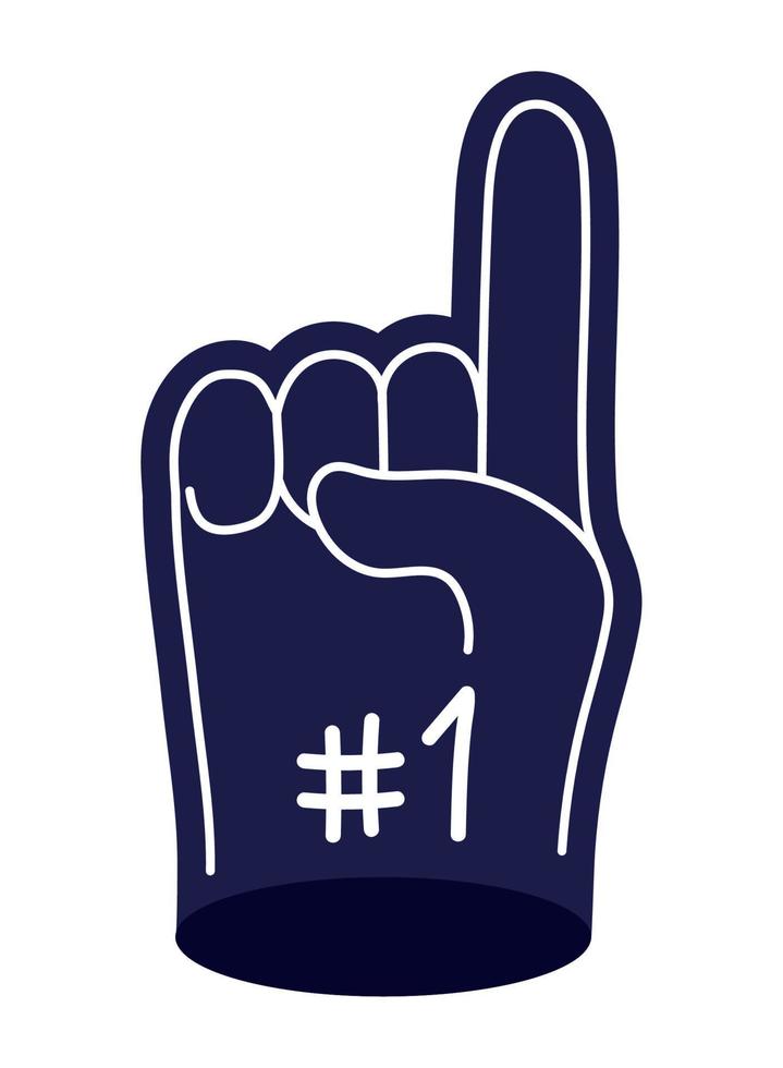 number one fan hand vector