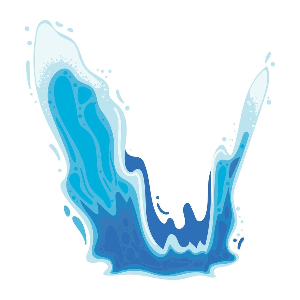 water splash vector style
