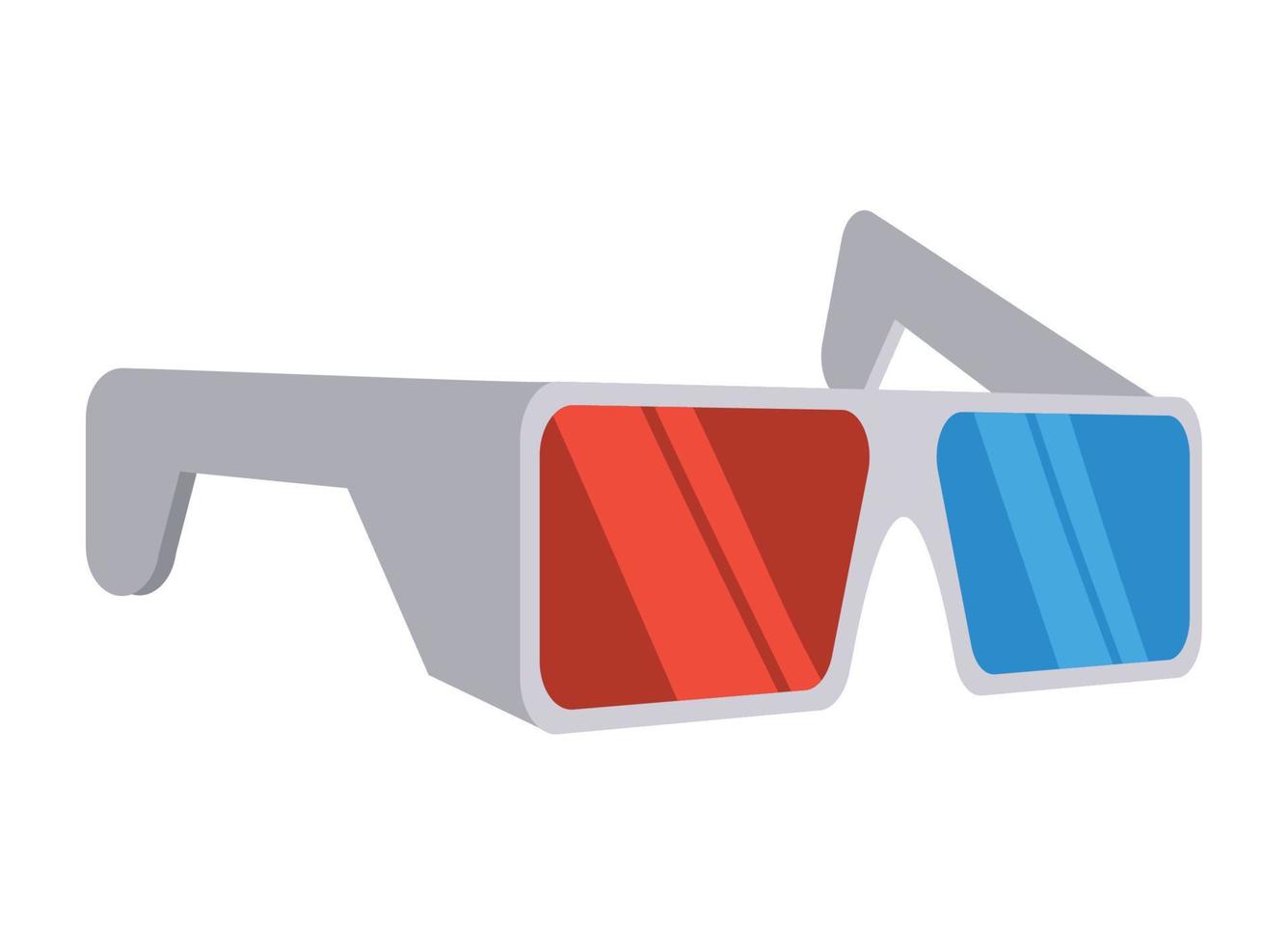 3d glasses for movie vector