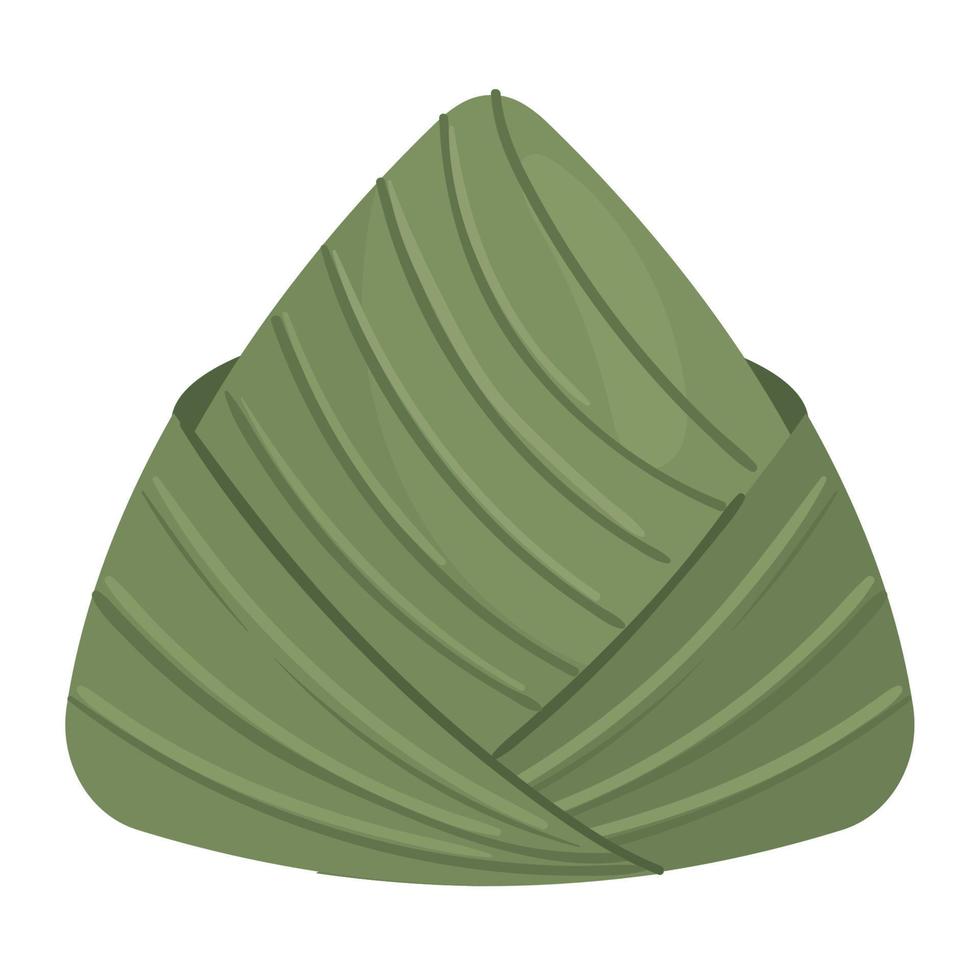 zongzi en hoja de bambú vector