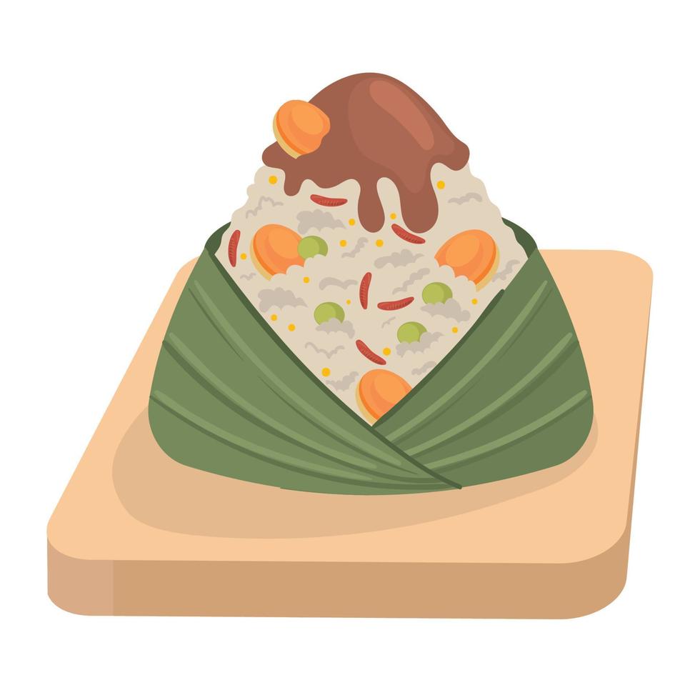 tasty zongzi icon vector